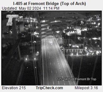 I-405 at Fremont Bridge (Top of Arch)